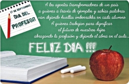 Se conmemora el Da del Profesor, un trabajo por vocacin