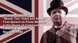 Winston Churchill promete: Sangre, sudor y lgrimas