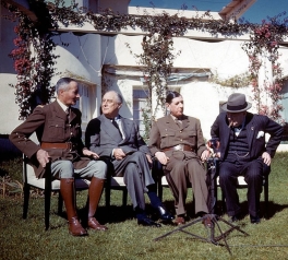 Conferencia de Casablanca entre Roosevelt, Churchill y De Gaulle