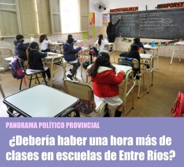 ¿Debería haber una hora más de clases en escuelas de Entre Ríos? 