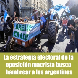 La estrategia electoral de la oposición macrista busca hambrear a los argentinos La estrategia electoral de la oposición macrista busca hambrear a los argentinos