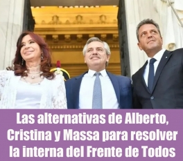 Las alternativas de Alberto, Cristina y Massa para resolver la interna del Frente de Todos