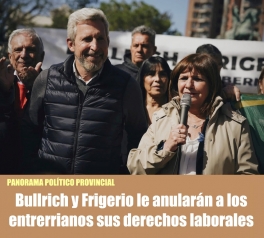 La candidata a presidente de Juntos por el Cambio, Patricia Bullrich, vino a Paran a amenazar a los docentes entrerrianos. Dijo que si llega a la Presidencia propondr un acuerdo para que los docentes no puedan hacer paros. Si no consigue apoyo, ir a la Corte Suprema, que es adicta al macrismo, 