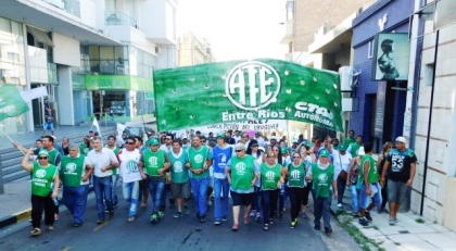Paro docente de Agmer y multitudinaria movilización de ATE contra el alarmante sendero macrista que tomó Bordet