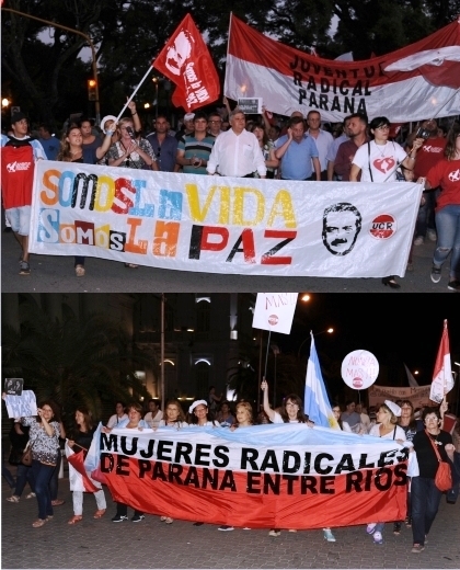La oposición a Macri unificó la multitudinaria marcha por Memoria, Verdad y Justicia en Paraná