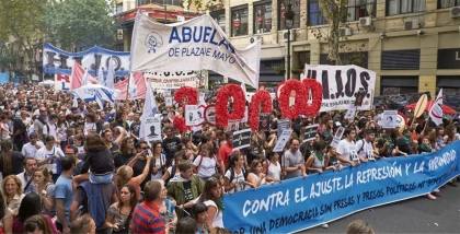 El pueblo argentino gritÃ³: Nunca mÃ¡s impunidad, ajuste y represiÃ³n