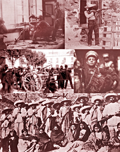 La revolución ha triunfado: Los generales campesinos Pancho Villa y Emiliano Zapata entran en la ciudad de México