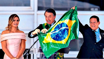 El facho Jair Bolsonaro asumiÃ³ la presidencia de Brasil
