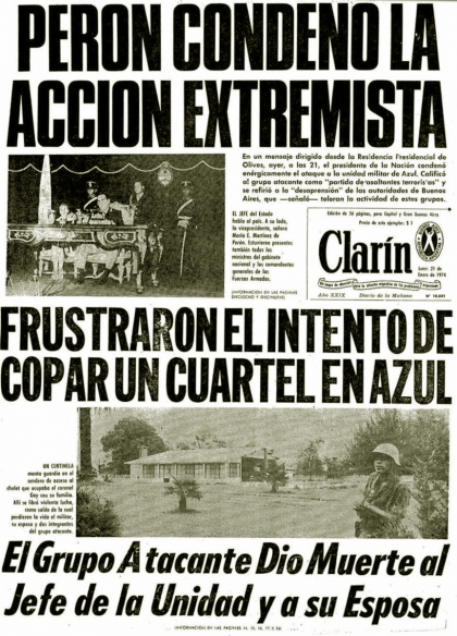 Intento de asalto guerrillero a la guarnicin militar de Azul
