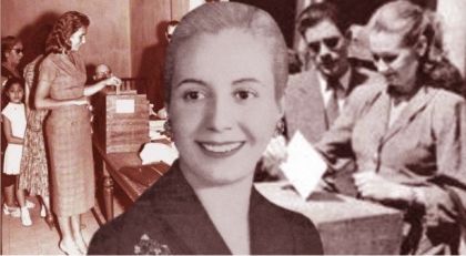 Las Mujeres Votan por Primera Vez, Eva Perón lo hace desde su lecho de enferma
