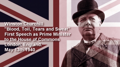 Winston Churchill promete: Sangre, sudor y lgrimas