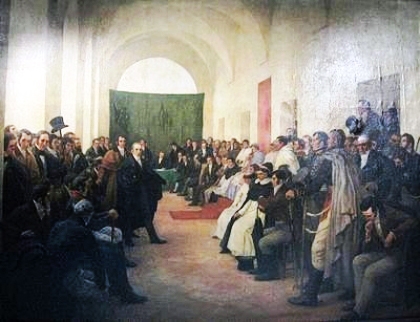 El Cabildo Abierto decide la remocin del virrey Cisneros y la formacin de una Junta de Gobierno