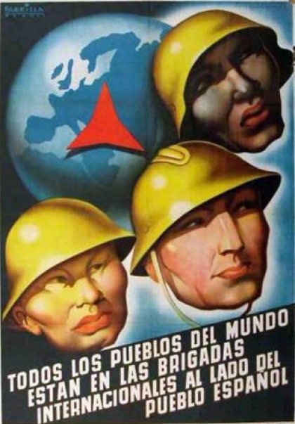 En el fin de la Guerra Civil, los combatientes las Brigadas Internacionales se marchan de España