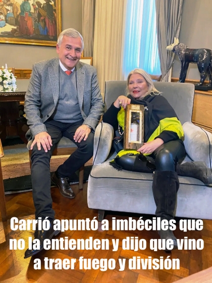 Carri apunt a imbciles que no la entienden y dijo que vino a traer fuego y divisin