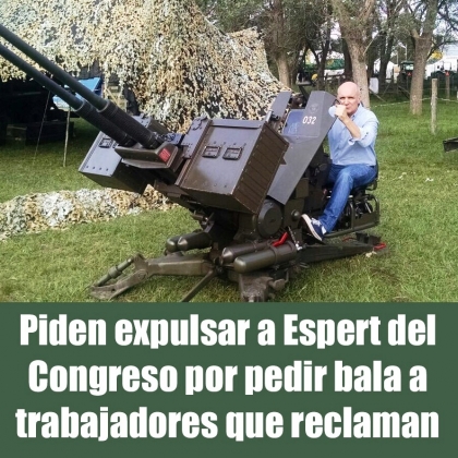 Piden expulsar a Espert del Congreso por pedir bala a trabajadores que reclaman