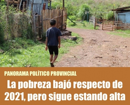 La pobreza baj respecto de 2021, pero sigue estando alta