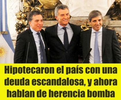 Hipotecaron el pas con una deuda escandalosa, y ahora hablan de herencia bomba