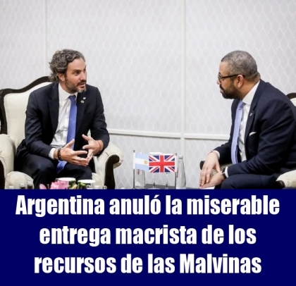 Argentina anul la miserable entrega macrista de los recursos de las Malvinas