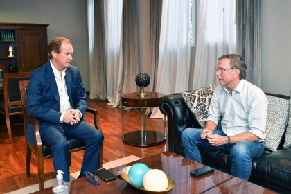 Gustavo Bordet gestiona con Juan Jos Bahillo nuevas medidas de asistencia para los productores afectados por la sequa