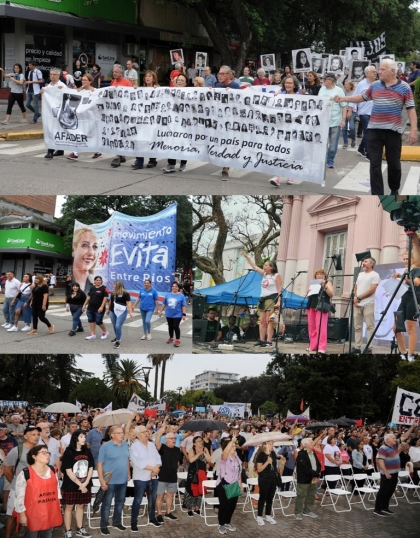 Multitudinaria marcha en Paran pidiendo Memoria, Verdad y Justicia