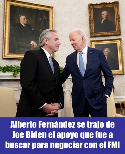 Alberto Fernndez se trajo de Joe Biden el apoyo que fue a buscar para negociar con el FMI