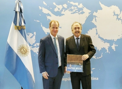 Gustavo Bordet se reuni con Ricardo Alfonsn para potenciar comercializacin de citrus entrerriano en Espaa