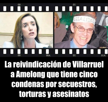La reivindicacin de Villarruel a Amelong que tiene cinco condenas por secuestros, torturas y asesinatos