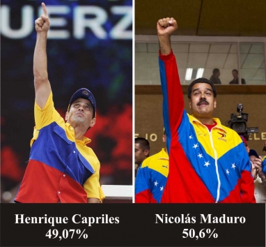 Sorpresa y tensión en Venezuela: Maduro logró una ajustadísima victoria, que Capriles no reconoce Sorpresa y tensión en Venezuela: Maduro logró una ajustadísima victoria, que Capriles no reconoce
