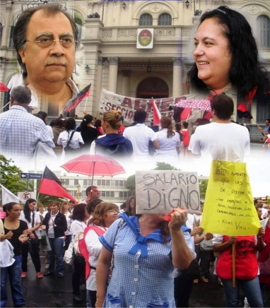Docentes paranaenses en la calle reafirmaron que no renunciarán a la lucha Docentes paranaenses en la calle reafirmaron que no renunciarán a la lucha
