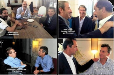 El urribarrismo critica a Scioli por haber saludado a Macri y Cobos