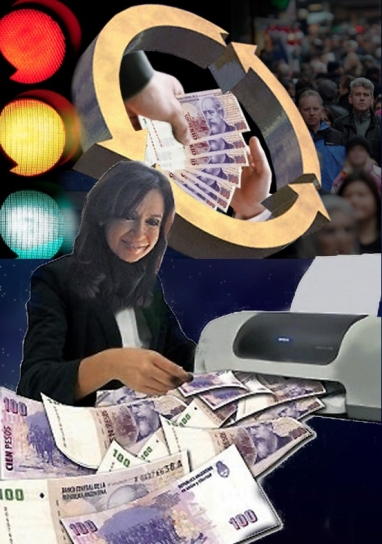 Cristina da rienda suelta a la “maquinita” de imprimir billetes para financiar a su Gobierno