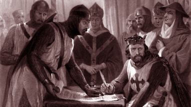En Inglaterra, Juan Sin Tierra firma la Carta Magna En Inglaterra, Juan Sin Tierra firma la Carta Magna