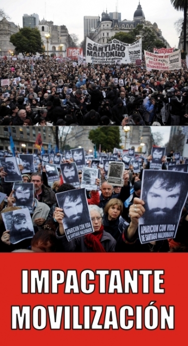 Multitudinaria marcha para exigir la aparición con vida de Santiago Maldonado Multitudinaria marcha para exigir la aparición con vida de Santiago Maldonado