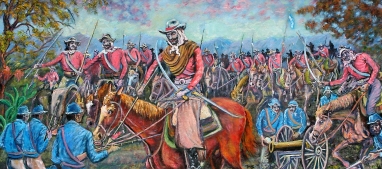 Combate de Pozo de Vargas: Lanzas federales contra fusiles unitarios provistos por los ingleses Combate de Pozo de Vargas: Lanzas federales contra fusiles unitarios provistos por los ingleses