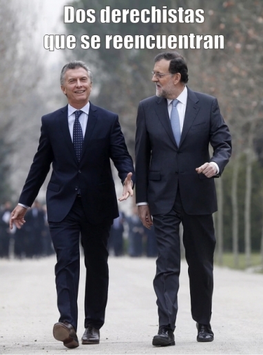 Macri y Rajoy: Dos amantes que se reencuentran Macri y Rajoy: Dos amantes que se reencuentran