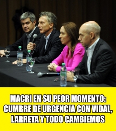 Con la imagen del Gobierno en picada, Macri junta a la alianza Cambiemos Con la imagen del Gobierno en picada, Macri junta a la alianza Cambiemos