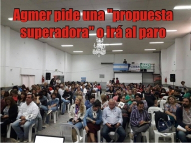 El Congreso de Agmer rechazó la propuesta salarial y emplazó al Gobierno a presentar una nueva oferta hasta el miércoles 9 de mayo El Congreso de Agmer rechazó la propuesta salarial y emplazó al Gobierno a presentar una nueva oferta hasta el miércoles 9 de mayo
