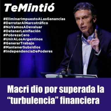 El presidente Macri nos sigue mintiendo El presidente Macri nos sigue mintiendo