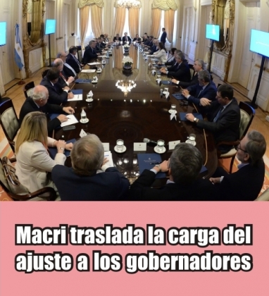 Macri apunta a que una parte importante del ajuste del FMI lo asuman las provincias Macri apunta a que una parte importante del ajuste del FMI lo asuman las provincias