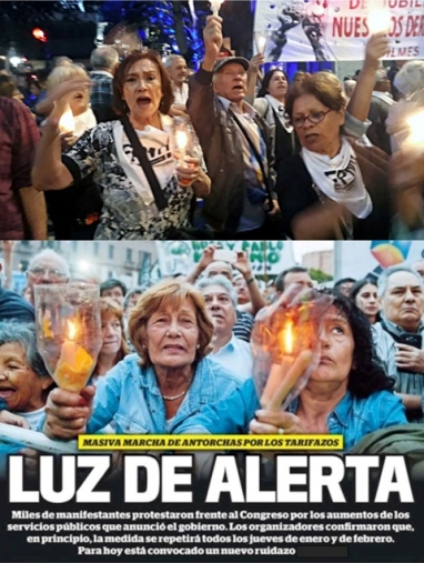 Bronca por los tarifazos de Macri: Masiva marcha contra los aumentos en los servicios públicos Bronca por los tarifazos de Macri: Masiva marcha contra los aumentos en los servicios públicos