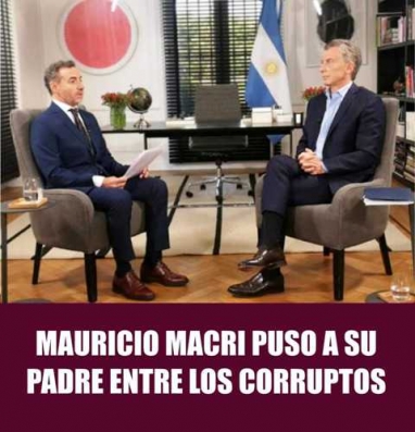 A días de su muerte, Macri acusó a su padre de cometer delitos e intentó vincularlo a los K A días de su muerte, Macri acusó a su padre de cometer delitos e intentó vincularlo a los K