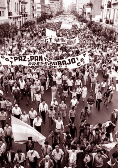 Primera huelga general de trabajadores contra la dictadura militar genocida