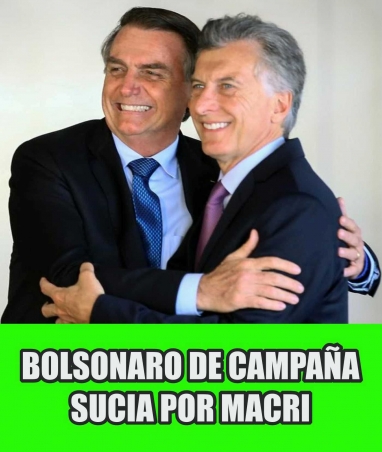 Campaña sucia internacional: Bolsonaro atacó a Alberto Fernández y defendió a Macri Campaña sucia internacional: Bolsonaro atacó a Alberto Fernández y defendió a Macri