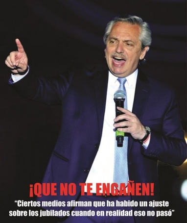 Alberto Fernández cuestionó a los medios que dicen que ajustó a los jubilados Alberto Fernández cuestionó a los medios que dicen que ajustó a los jubilados