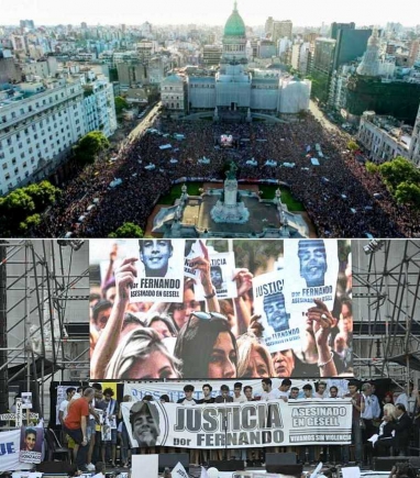 Argentina se movilizó a un mes del asesinato de Fernando Báez, salvajemente golpeado por una patota de 10 rugbiers Argentina se movilizó a un mes del asesinato de Fernando Báez, salvajemente golpeado por una patota de 10 rugbiers