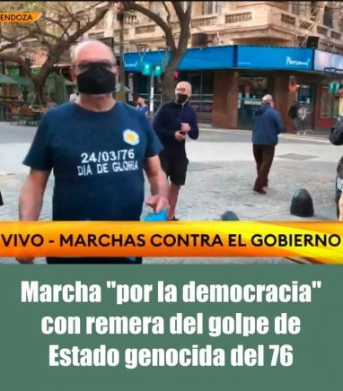 Marchas contra la infectadura: más cámaras que asistentes Marchas contra la infectadura: más cámaras que asistentes