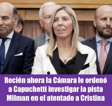 Recién ahora la Cámara le ordenó a Capuchetti investigar la pista Milman en el atentado a Cristina