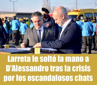 Larreta le soltó la mano a D'Alessandro tras la crisis por los escandalosos chats