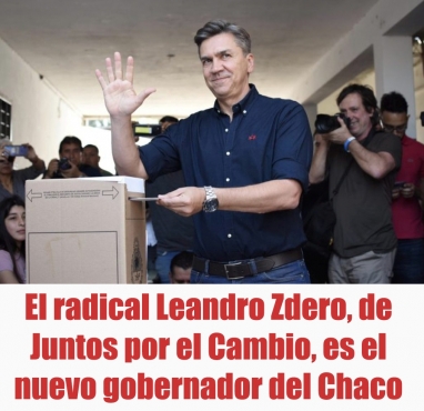 El radical Leandro Zdero, de Juntos por el Cambio, es el nuevo gobernador del Chaco El radical Leandro Zdero, de Juntos por el Cambio, es el nuevo gobernador del Chaco