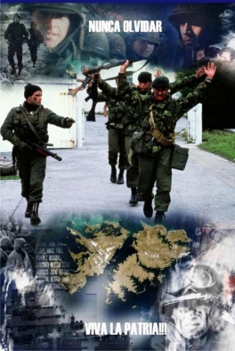 Una imagen histórica. Con las primeras luces del 2 de abril, se le pidió la rendición al gobernador británico Rex Hunt, quien dijo que de ninguna manera se iba a rendir ante “los malditos argentinos”, pero al rato tuvo que hacerlo. Cuando Hunt finalmente se rindió, empezaron a salir marines de detrás de los arbustos y se rindieron ante los argentinos. Fueron obligados a dejar sus armas en el piso y a levantar las manos. Un soldado argentino los lleva prisioneros por las calles de nuestras Malvinas recuperadas. Fotomontaje: La Opinión Popular